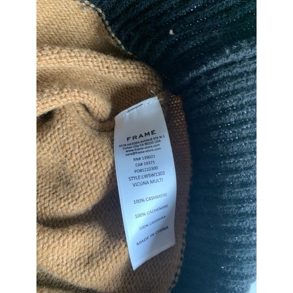 FRAME Cashmere Colorblock Sweater Women’s Size XS - Picture 5 of 5